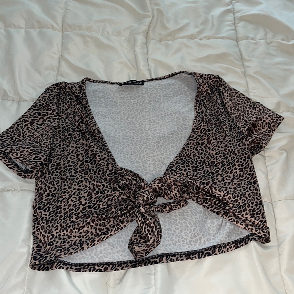 cheetah wrap top